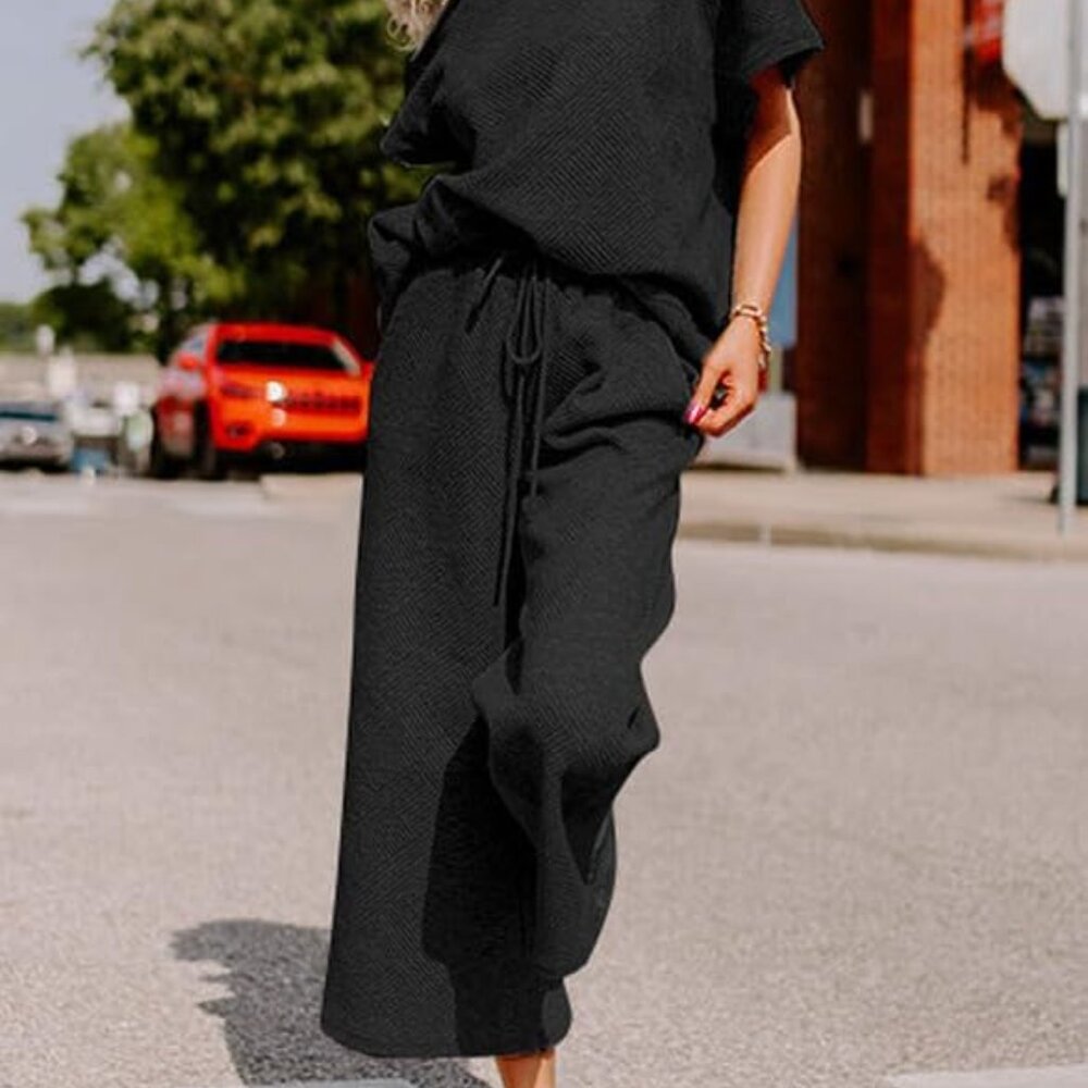 Oversized Lounge Set Polyester Elastane Comfy Two… - image 4